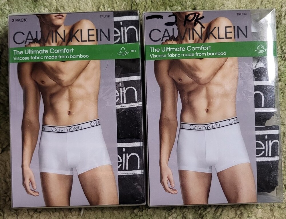 Calvin Klein Mens The Ultimate Comfort Bamboo Trunks 5 Pair Black Size L